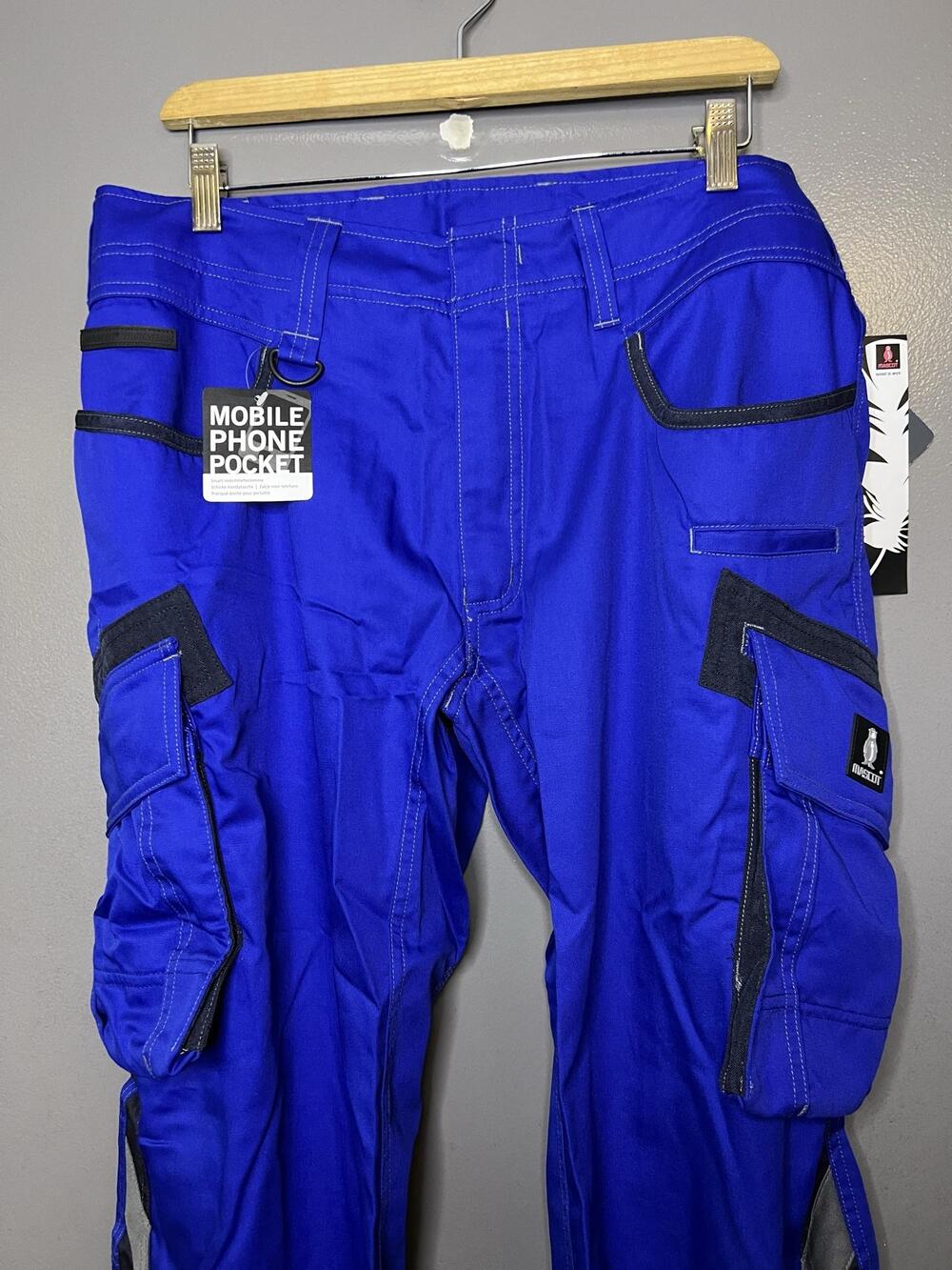 Mascot Cargo Pants Mens 36x32 Blue Ingolstadt Reflective 16279-230-11010